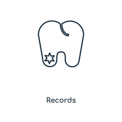 records icon vector