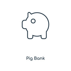 pig bank icon vector