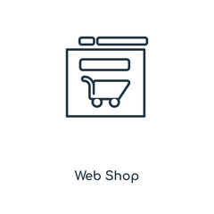 web shop icon vector