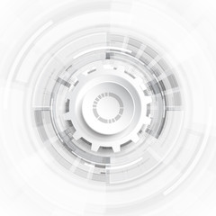 Obraz premium Abstract technological background concept with various technology elements. illustration Vector