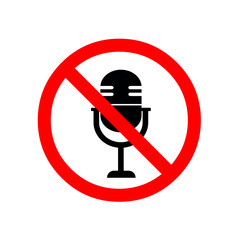 No recording sign. No microphone sign