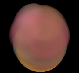 Brown fractal circle sphere. Fantasy fractal texture. Digital art. 3D rendering. Computer generated image.