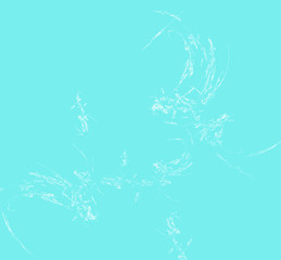 White fractal pattern on blue background. Fantasy fractal texture. Digital art. 3D rendering. Computer generated image.