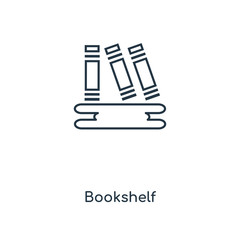 bookshelf icon vector