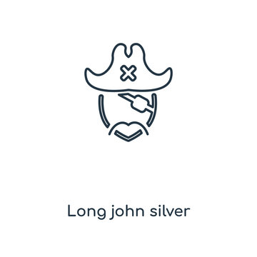 long john silver icon vector