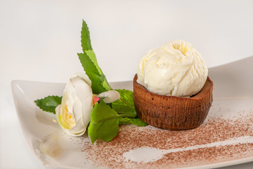 Biscuit with Ice Dessert