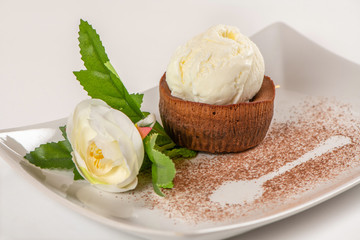 Biscuit with Ice Dessert