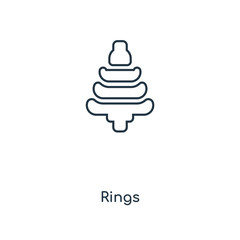 rings icon vector