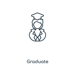 graduate icon vector