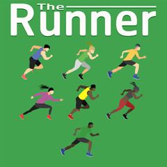 the runner run ran for health happiness jogging sport fitness exercise gym jogging men women shoes training