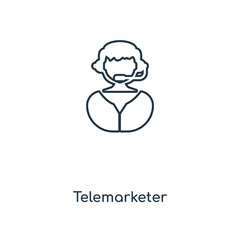 telemarketer icon vector