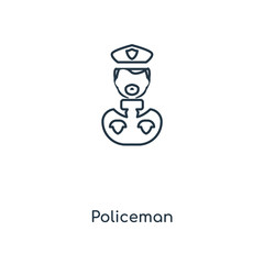 policeman icon vector