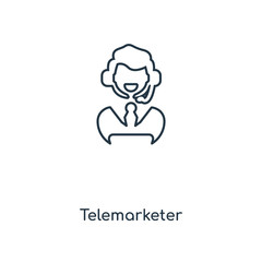 telemarketer icon vector
