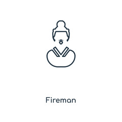 fireman icon vector