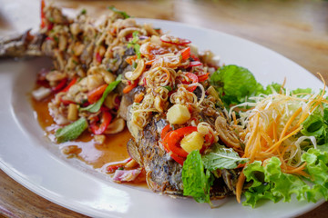 Thai Food,Snakehead fish.