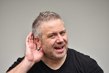 Fototapeta premium Caucasian Person Listening