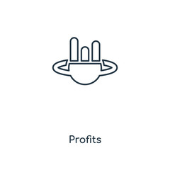 Fototapeta premium profits icon vector