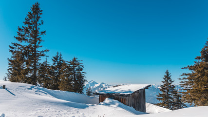 Beautiful alpine winter view at Bad Reichenhall - Bavaria - Germany