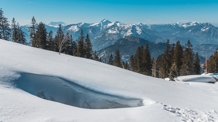 Beautiful alpine winter view at Bad Reichenhall - Bavaria - Germany