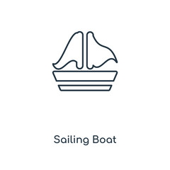 sailing boat icon vector