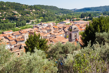Vue générale du village d'Anduze, Gard, Occitanie, France