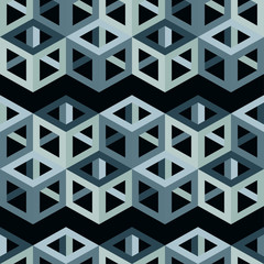 Seamless abstract geometric pattern. 3D cubes. Mosaic texture. Can be used for wallpaper, textile, invitation card, wrapping, web page background.