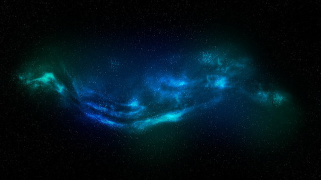 Nebula espacial azul