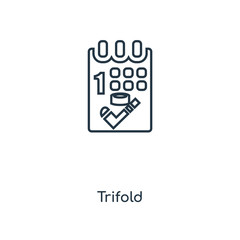 trifold icon vector