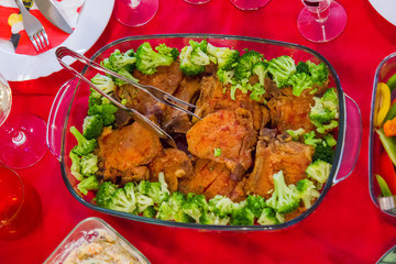 Dinner table for Christmas eve