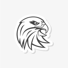 Eagle mascot logo for sport team, Eagle head sticker