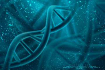 3d render of dna structure, abstract background