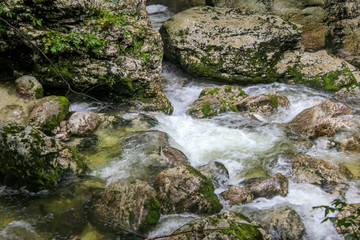 Savica waterfal near Bohinj lake in Slovenia