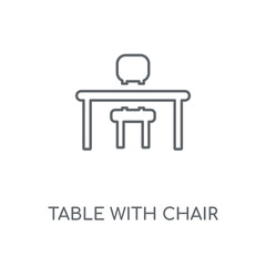 Fototapeta premium table with chair icon