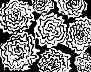 Fototapeta premium White and black grunge pattern. Background. Brush. Vector.