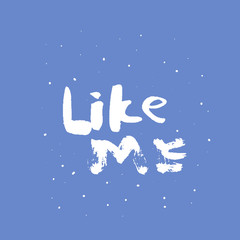 Hand lettering for social media networks. Vector illustration.