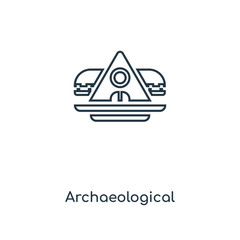 archaeological icon vector