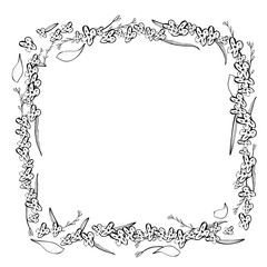 Flowers composition in doodle style. Vector ilustration.