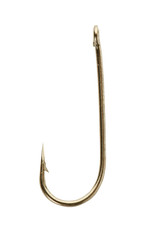 Metal hook on white background. Fishing accessory