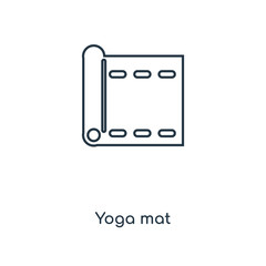 yoga mat icon vector