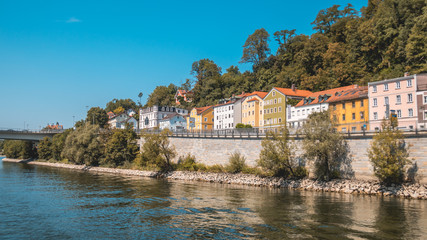 Fototapeta na wymiar Beautiful view at Passau - Danube - Bavaria - Germany