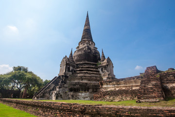 Fototapeta na wymiar Wat Phra Si Sanphet in Ayutthaya historical park at Ayutthaya,Thailand