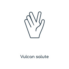 vulcan salute icon vector
