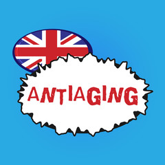 Writing note showing Antiaging. Business photo showcasing A product designed to prevent the appearance of getting older.