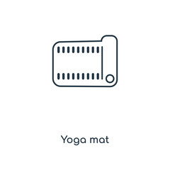 yoga mat icon vector