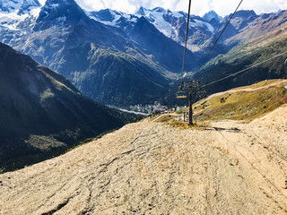 aerial lift from Moussa-Achitara mount to Dombay