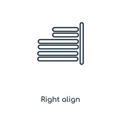 right align icon vector