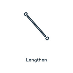 lengthen icon vector