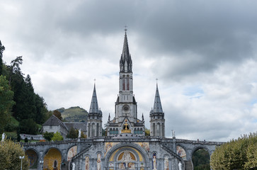 Fototapeta na wymiar Sanctuary of Lourdes in France