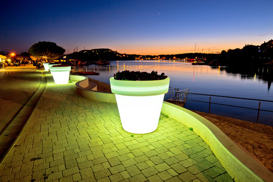 Pjescana uvala near Pula coast evening view