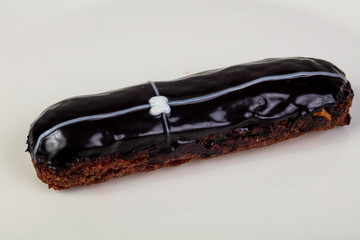 Tasty Eclair with cream